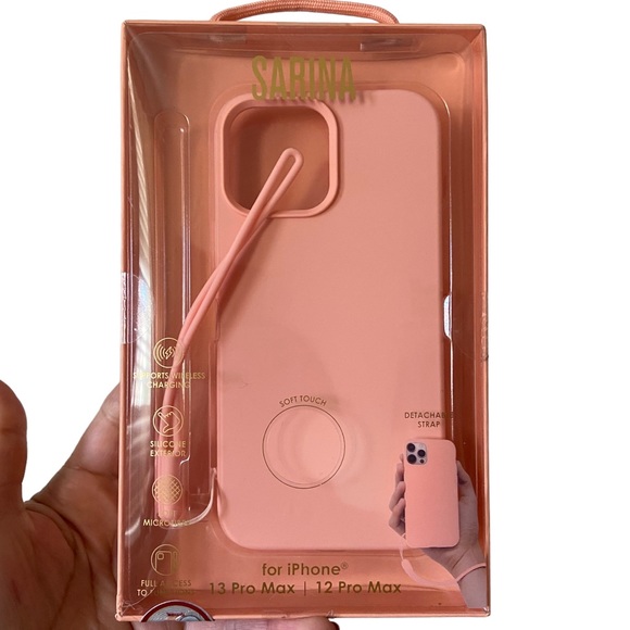 COPY - Sarina Silicone Strap Phone Case,For IPhone 13 Pro Max and IPhone 12 Pro… - Picture 1 of 9